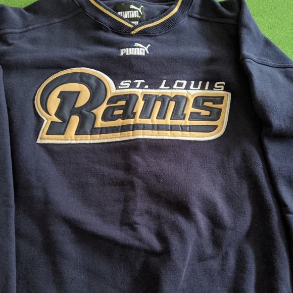Puma NFL St Louis Rams Crewneck Sweatshirt Navy XL - Picture 7 of 8
